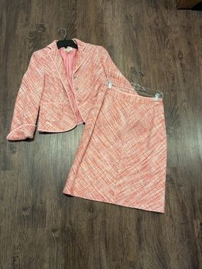 Pink Tweed Skirt Suit Set - Talbots